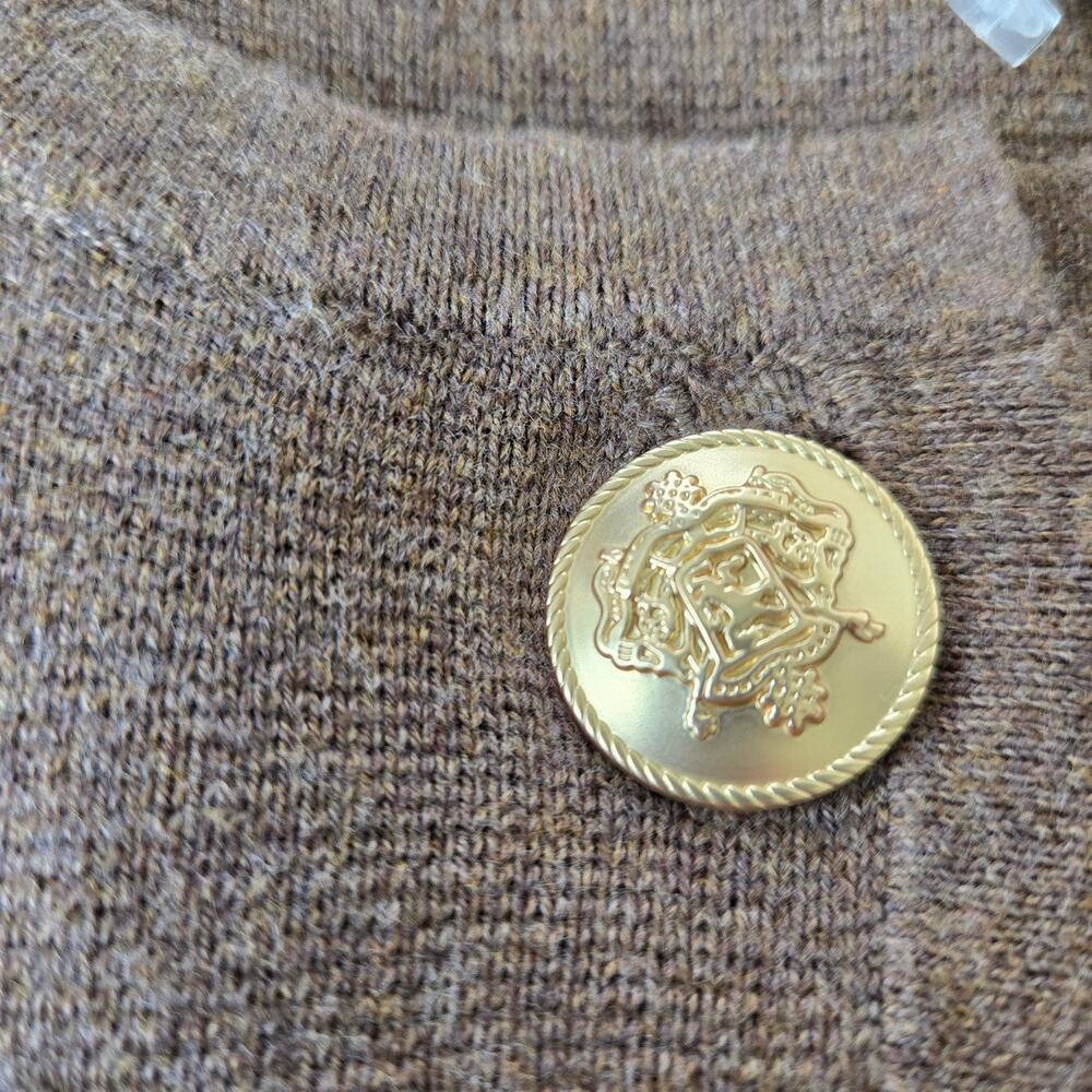 J. Crew Brown Cardigan with Gold Buttons - Picture 5 of 6